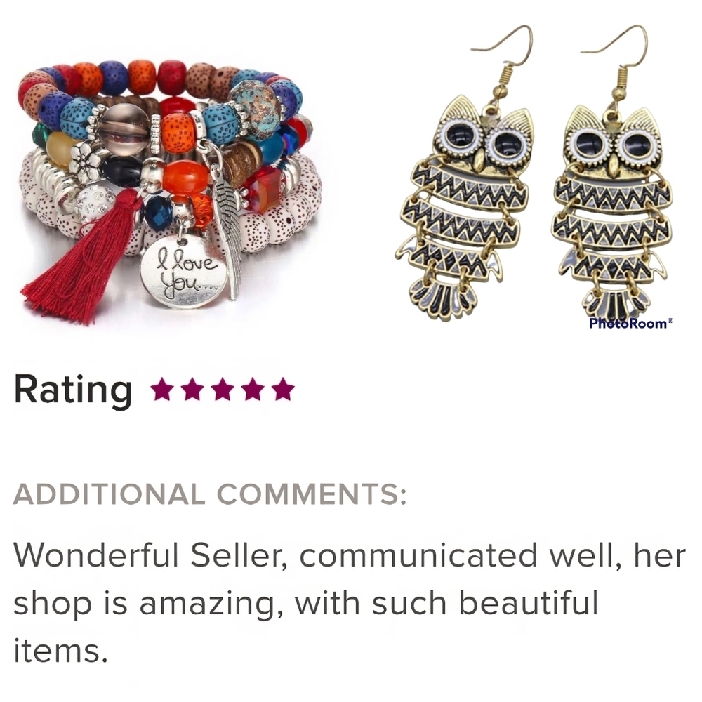 Beaded Multi-layer Bracelet With Tassel & Charm 4 Bracelets Set - Picture 4 of 14